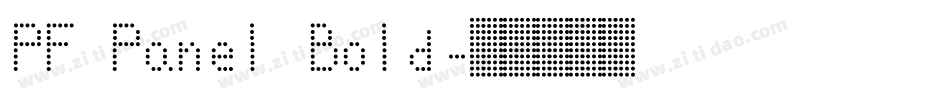 PF Panel Bold字体转换